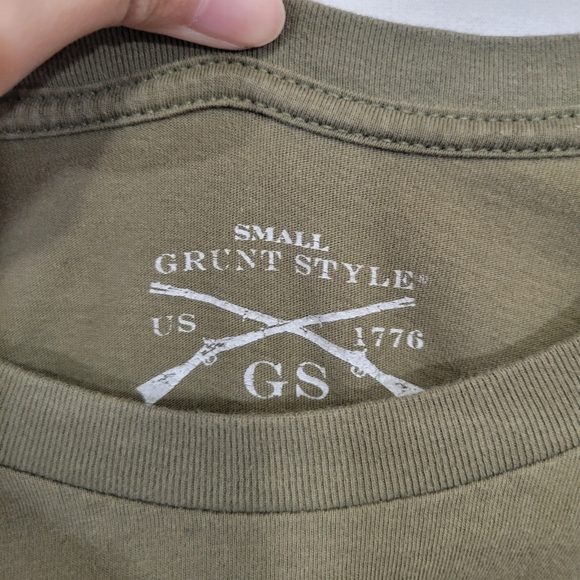 Grunt Style Green Army Long Sleeve Pull-Over Top Small - Picture 5 of 13